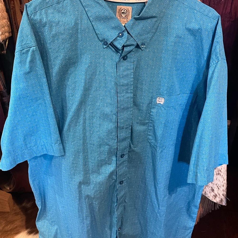 Cinch Blue Casual Button Down Shirt